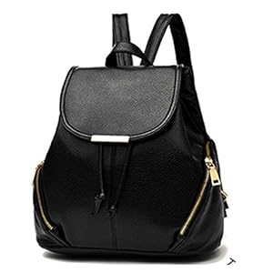 Alice New Women Leather Backpacks Students School bags for Girls Teenagers Travel Rucksack Black Color Small Shoulder Bag