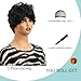 MUJGOO Short Wigs for Black Women Short Curly Pixie Cut Wigs for Wome With Bangs for Black Women Synthetic Natural Wigs Short Wigs（Black）