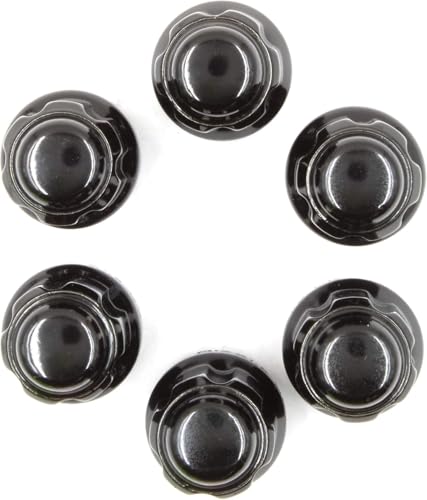 Image of Wheel Accessories Parts 24 Pcs M14x1.5 14x1.5 Thread Truck 1.50 inch Long Spline Lug Nuts Black 6 Spline Hex Fits Jeep Grand Wagoneer Grand Wagoneer | Ram 1500