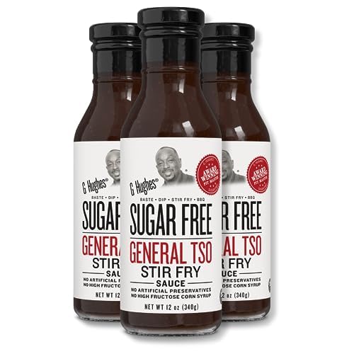 G Hughes Sugar Free, General Tso Sauce - 12 Oz (3-Pack)