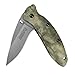 Kershaw Scallion Camo Folding Knife (1620C); 2.4” Bead-Blasted 420HC Stainless Steel Blade, Camo Anodized Aluminum Handle, SpeedSafe Opening, Liner and Tip Lock, Single-Position Pocketclip; 2.5 OZ