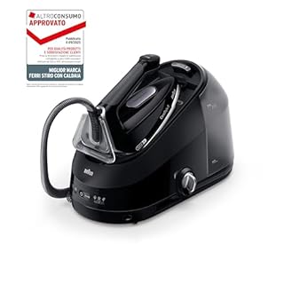 Braun CareStyle 5 IS5249BK, Sistema Stirante con Tecnologia FreeGlide 3D, 150 g/min di Vapore, Riscaldamento Veloce, Modalità iCare, Stiratura Verticale, Serbatoio 2L Rimovibile, 2400W, Nero