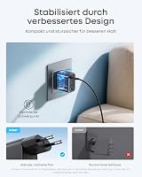 Anker Nano 70W USB C Ladegerät, Laptop Ladegerät, 3-Port-Netzteil mit 70W schnellladegerät, kompakt & stylisch, für iPhone 17/Pro/Pro Max/iPhone Air/16/15, MacBook Air, iPad, Pixel, Galaxy und mehr – Ansicht 6