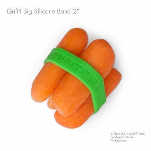 GRIFITI Band Joes 2 Inch 5 Pack Assorted Colors Posters, Magic, Broccoli, Wallet, Pen, Art, Cooking, Wrapping, Cord Wraps, Longer Lasting Silicone Rubber Bands Mini Small