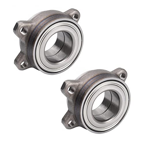 Image of TRQ Left and Right Wheel Bearing and Hub Assembly Set 2 Piece Compatible with 14-16 Porsche 911 GT3 2016 Cayman 11-18 Cayenne 11-17 Volkswagen Touareg 11-15 Touareg Hybrid 2016 Porsche 911 R