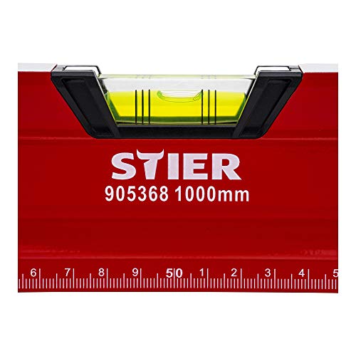 Wasserwaage Stier Premium mit Magnet und drei Libellen, 1000 mm