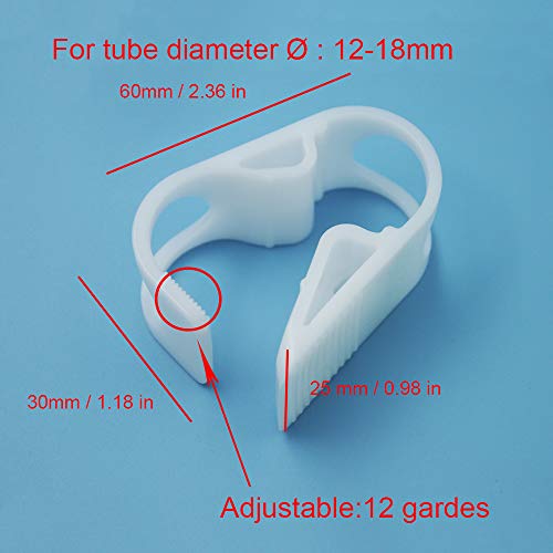 Lot de 50 colliers de serrage réglables en plastique pour tuyau de laboratoire 12-18 mm - Image 3