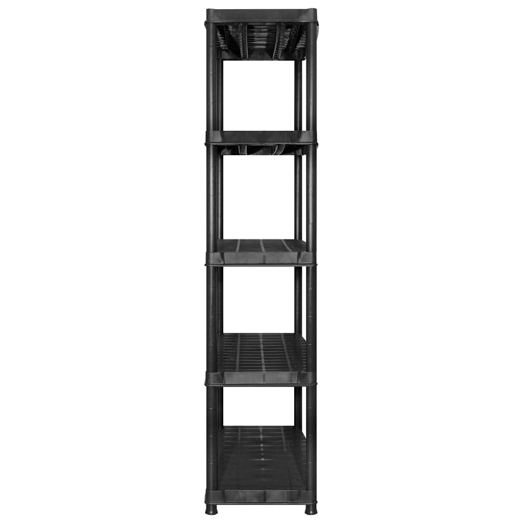 Générique Étagère de Rangement à 5 Niveaux Noir 170x40x185 cm Plastique,Entreprise & Industrie,Stockage Industriel,Étagères industrielles,3059853
