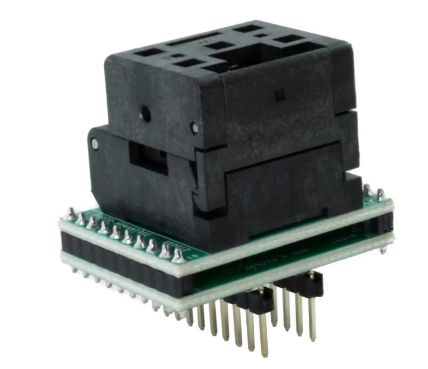 SK0012, Sockets & Adapters QFN-20 Socket to DIP-20 Adapter (4 x 4 mm Body, 0.5 mm Pitch)