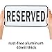 2 Pack Reserved Sign, 12