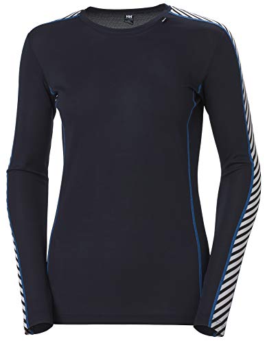 Helly-Hansen Women's LIFA Long-Sleeve Crewneck Thermal Baselayer, 597 Navy, Medium