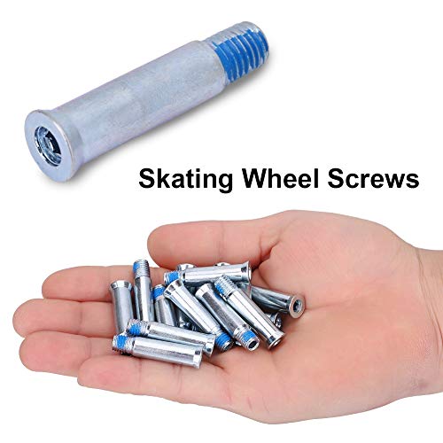 Skate Axle Kit, 15 Pcs Steel 8Mm Inline Skate Axles Wheel Screw Bolt Fittings Inline Skate Replacement(35Mm) #TOP1