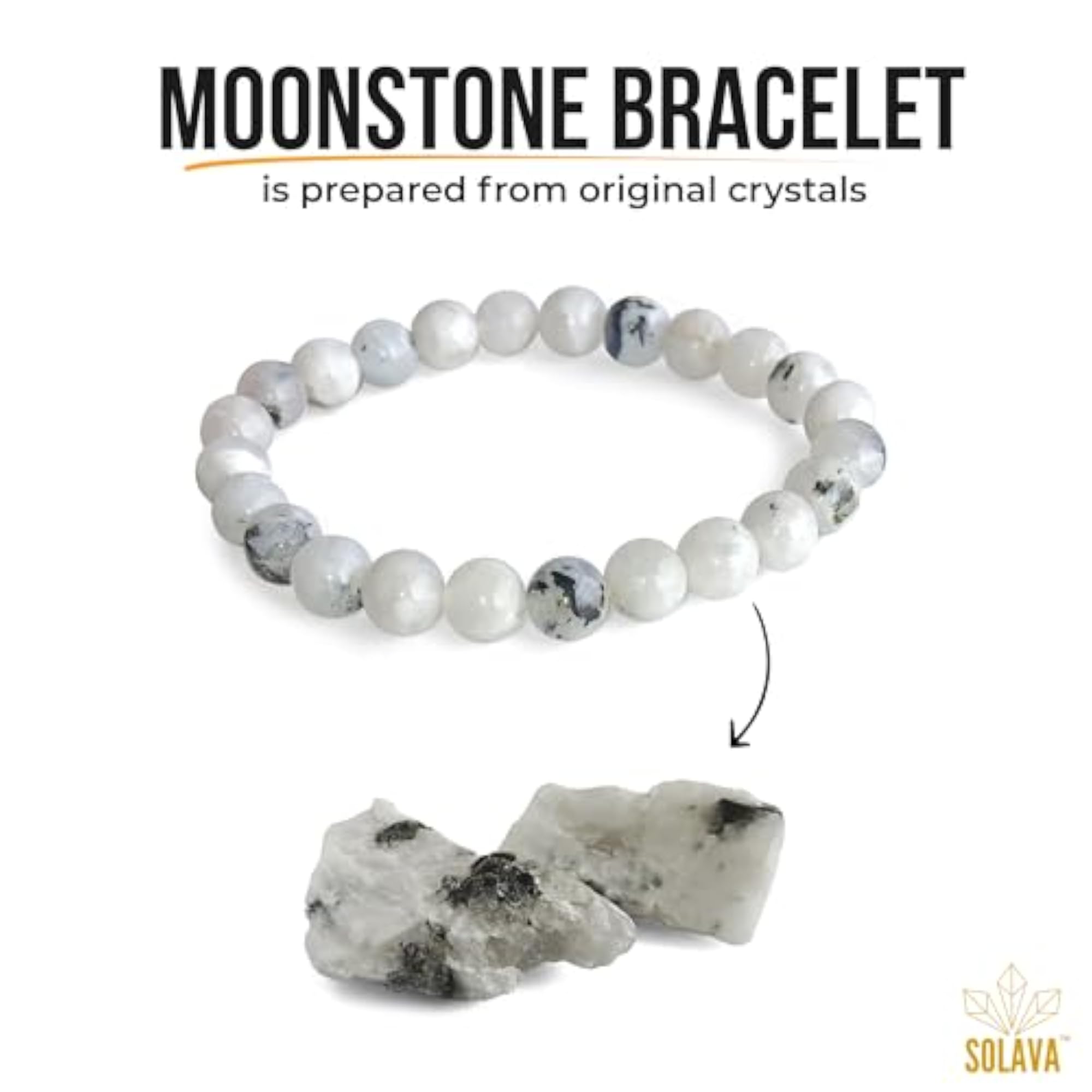 Original Rainbow Moonstone Bracelet, Natural Energy