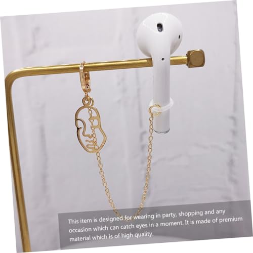 WOFASHPURET Cadena De Creativa Anti-pérdida Para Auriculares Pendientes De Maquillaje Facial Accesorios De Joyería Diseño Único Dorado - imagen 7