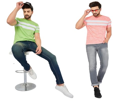 Image of Ben Martin Men's Slim Fit Mid Rise Pack of 2 Stretchable Casusal Denim Combo Jeans Pant, CMB-AU24