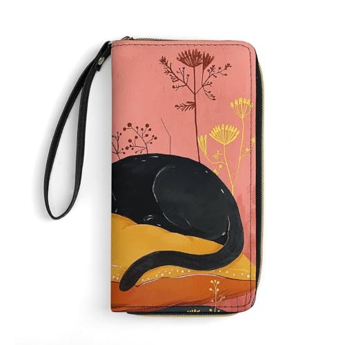 Portefeuille en cuir femme libellule moderne 19.7x10.5cm