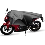 Bst Jyob バイクカバー ハーフカバー バイクハーフカバー 【2025初売り 収納袋一体型 汎用サイズ 全ての車種対応】 コンパクト 防水 撥水 軽量 風飛び防止 丈夫 厚手 遮熱 UVカット 旅行先/キャンプ場での雨除け ロングツーリング 大型 サイズ：全長200*全幅80*高40 ブラック