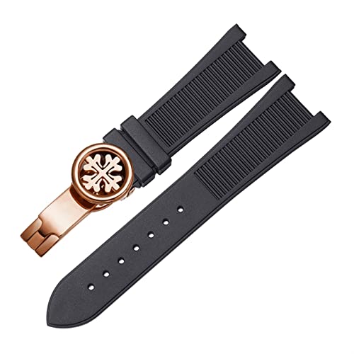 Bracelet de montre silicone étanche ajustement précis 25 mm x 13 mm