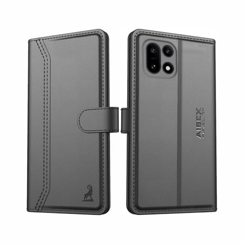 Image of AIBEX Compatible for OnePlus 15 5G Flip Cover Leather Finish | Inside TPU with Card Pockets | Wallet Stand | Complete Protection Flip Case Black