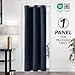 Deconovo Blackout Curtains Grommet, 100% Blackout Thermal Drapes Room Darkening for Bedroom & Living Room, Machine Washable, (42