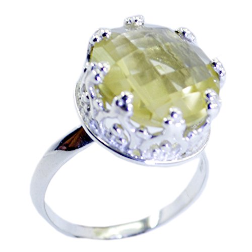 Bague en quartz citron et argent 925 un bijou d'exception