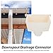 Angoily Rainwater Drainage Strainer Downspout Connector Gutter Adapter for Efficient Rainwater Management Fit Easy Installation Leak-resistant Design