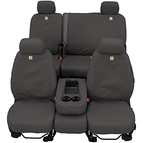 Covercraft Carhartt SeatSaver Custom Seat Covers | Fits 2015-2022 Chevrolet Colorado, 2015-2022 GMC Canyon | 1st Row Bucket Seats, Duck Weave Gravel by Covercraft - Used condition - US$177.21