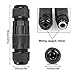 ATPWONZ 3 Pole Wire Connector IP68 Weatherproof Junction Box External Sleeve Coupler Cable Range 0.2-0.39 Inch (5-10 mm) Pack of 2
