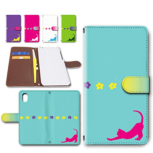 iPhoneXR �݊� �P�[�X �蒠�^ �X�}�z�P�[�X ���U�[�� �J�o�[ �J���������� �J���t�� �̂т̂уl�R �V���G�b�g [�f�U�C��A/�s���N × �~���g] ���F × �ΐF �A�C�t�H�� �e���A�[�� dc-1325