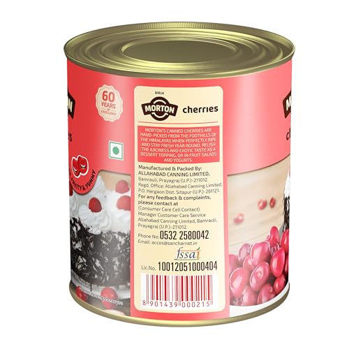 Image of Birla Morton Premium Canned Cherries 850 Gm