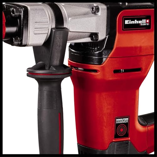 Foto von Einhell Abbruchhammer TE-DH 12 (1.050 W, Schlagzahl 4.100 U/min, 12 Joule Schlagstärke, SDS-max-Werkzeugaufnahme, 4 m Gummikabel, inkl. Spitz- und Flachmeißel, inkl. E-Box)