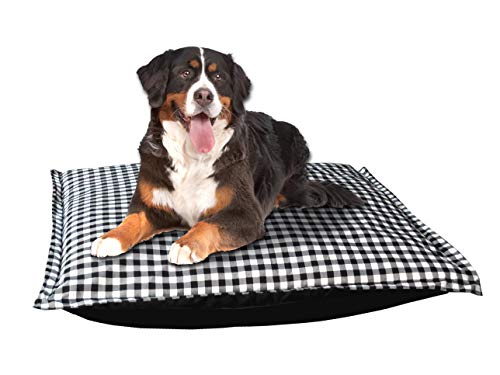 Milanino Hundebett für große , mittlere und kleine Hunde | bequeme Hundekissen Tierkissen waschbar | XXL Tierbett Katzenbett Dog Bed Hundematratze Schlafplatz | (Groß) Cover
