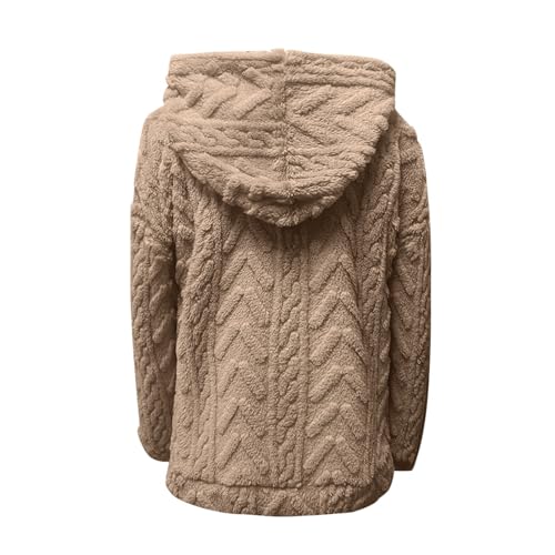 Sherpa Hoodies for Women Fleece Cable Knit Hoodies Fall Winter Warm Y2k Hoodie Oversized Sweatshirts For Women4