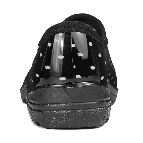 Image of DKSUKO Waterproof Garden Shoe for Women Outdoor Slip-On Rain Boots Short Ankle Work Shoes and Garden Clogs with Comfort Insole