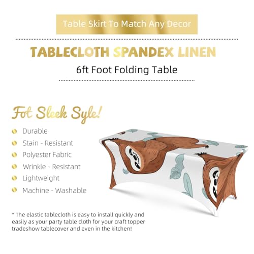 Nappe extensible en élasthanne rectangulaire 1,8 m lavable nappe de table extérieure marron - 6