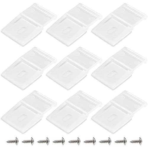 Clips de bande lumineuse transparente avec vis auto-adhésives pour ruban LED bureau, lot de 50