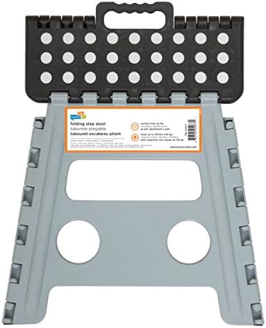 Honey-Can-Do TBL-02977 Folding Step Stool with Anti-Slip Surface, 12.8-Inch,Multicolor, 300 lbs