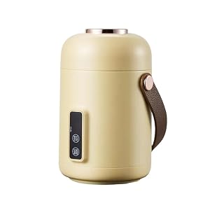 HBJWOV 500ml Rice Cooker Travel Kettle Slow Cooker Portable Stew Pot Multi-purpose Pot Cooking Cup