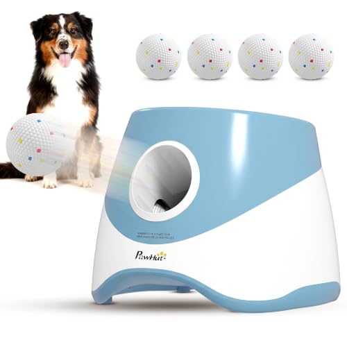 PawHut Automatic Dog Ball Launcher for Medium Dogs Blue