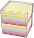 Produktbild Wedo 2702651 Zettelbox Kunststoff (9 x 9 cm, rauchglas gefüllt, circa 700 Blatt, 6 farbig)