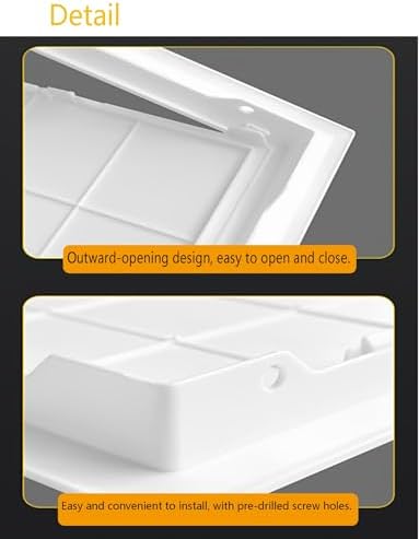 Plastic Access Door Cover Plate for Wall, Bathroom Pipe Access Panel, Decorative 12x15cm (4.7x5.9in) Inspection Hole, Easy Installation, Durable & Stylish Solution