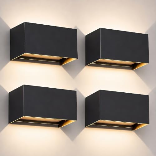 Kingwen 4 Stücke LED Wandleuchte Außen/Innen 20Watt Wandlampen Aussen Verstellbar Abstrahlwinkel Außenwandleuchte LED Außenlampe 3000K Warmweiß Wandleuchten Schwarz IP65 Kingwen 4 Stücke LED Wandleuchte Außen/Innen 20Watt Wandlampen Aussen Verstellbar Abstrahlwinkel Außenwandleuchte LED Außenlampe 3000K Warmweiß Wandleuchten Schwarz IP65