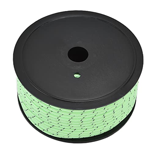 50m Reflective Nylon Rope, 5mm Thick Fluorescent Tent Canopy Rope, Visibility Clothesline for Camping and Outdoor Activities