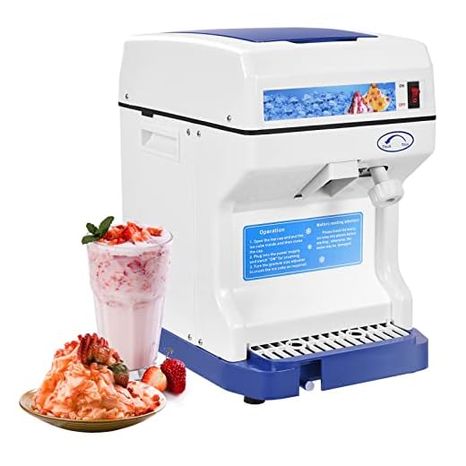 Costzon Ice Shaver, 250W Snow Cone Maker, 265 LBS/H, Tabletop Electric Ice Crusher w/Adjustable Ice Fineness, Shaved Ice Machine for Restaurants,Bars, Home Or Commercial Use