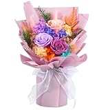 Ewige Rose Blumenstrauß,Konservierte Echt Blumen Rosestrauß in Geschenkbox,Geschenke für Mutter, Freundin, Ehefrau,Geschenke für Valentinstag, Muttertag, Weihnachten,Jahrestag und Geburtstag