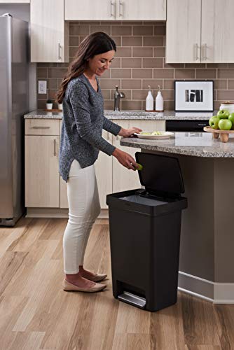 Rubbermaid Premier Series Ii Step-On Trash Can For Home And Kitchen, With Lid Lock And Slow Close, 13 Gallon, Charcoal #TOP3