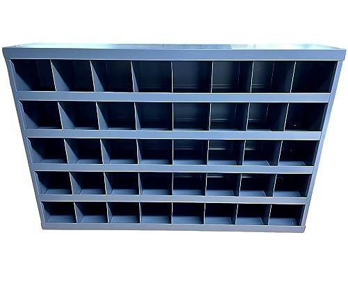 M&M Fasteners Cold Rolled Steel Powder Coated 40 Compartment Pigeon Hole Bin Bolt Bin 33-3/4 L x 6-1/2 W x 22-1/4 H