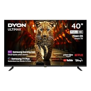 DYON ULTIMAX 40F-TI - 40 Zoll (100 cm) Full-HD Smart TV mit Samsung Tizen OS, Triple Tuner (DVB-C/-S2/-T2), Samsung Smart & Gaming Hub, Prime Video, Netflix, Disney+ [2025]
