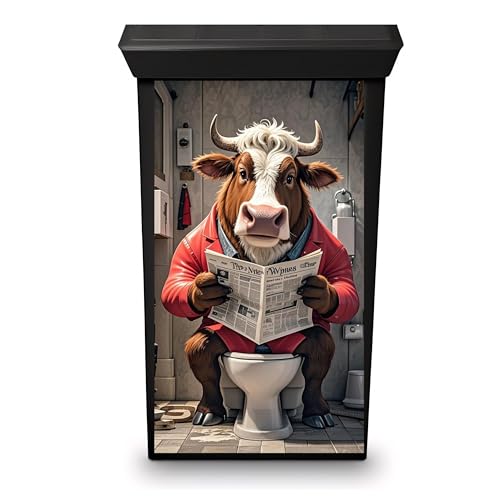GQGQA 83cm x 37 cm Pig stitegers de Basura de la Serie de Animales Grandes para el Exterior, Pegatinas de contenedor de Ruedas Divertidas, decoración de contenedor de desechos duraderos,