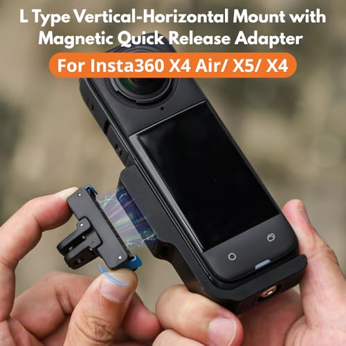 Image of yantralay L Type Vertical-Horizontal Mount for Insta 360 X5 /X4 /X4 Air | Magnetic Quick Release Adapter, Insta 360 X5 Action Camera Accessories